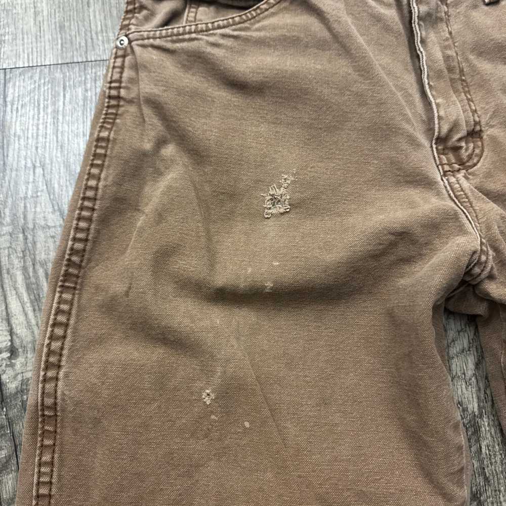 Vtg Y2K Faded Brown Dickies Carpenter Distressed Work Pants 30x29.5 - Picture 6 of 7